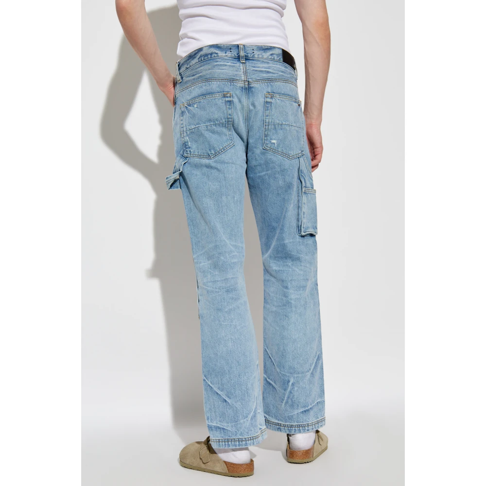 Amiri Jeans met logo Blue Heren