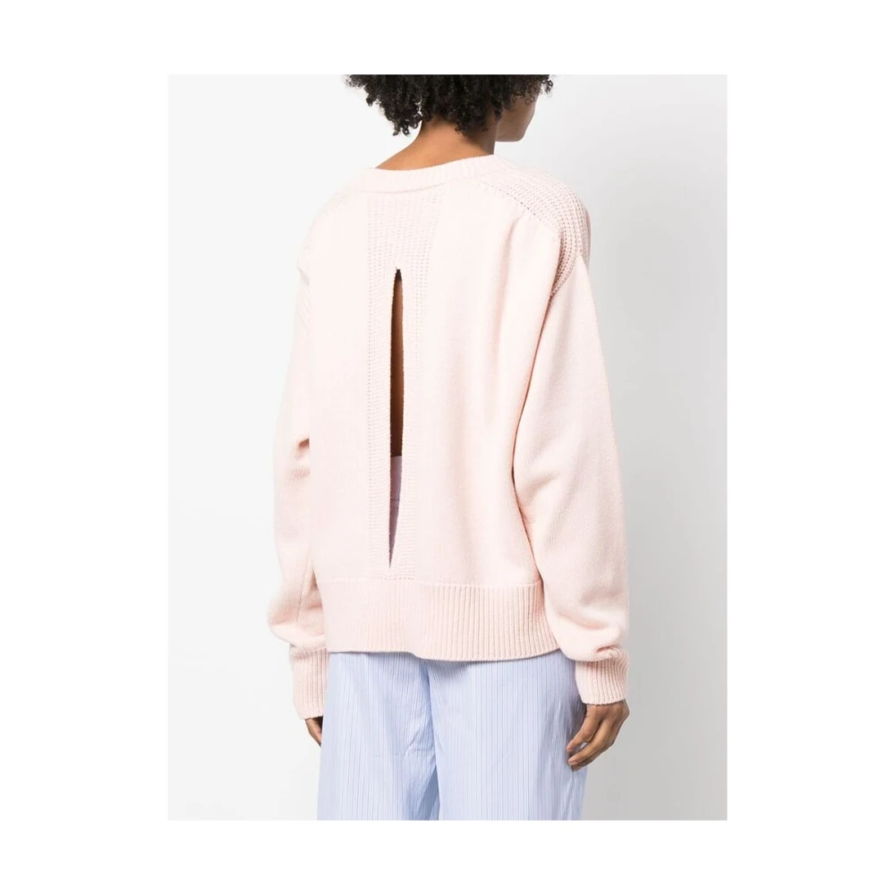Sa Su Phi Cashmere Trui met Uitsnijding Pink Dames