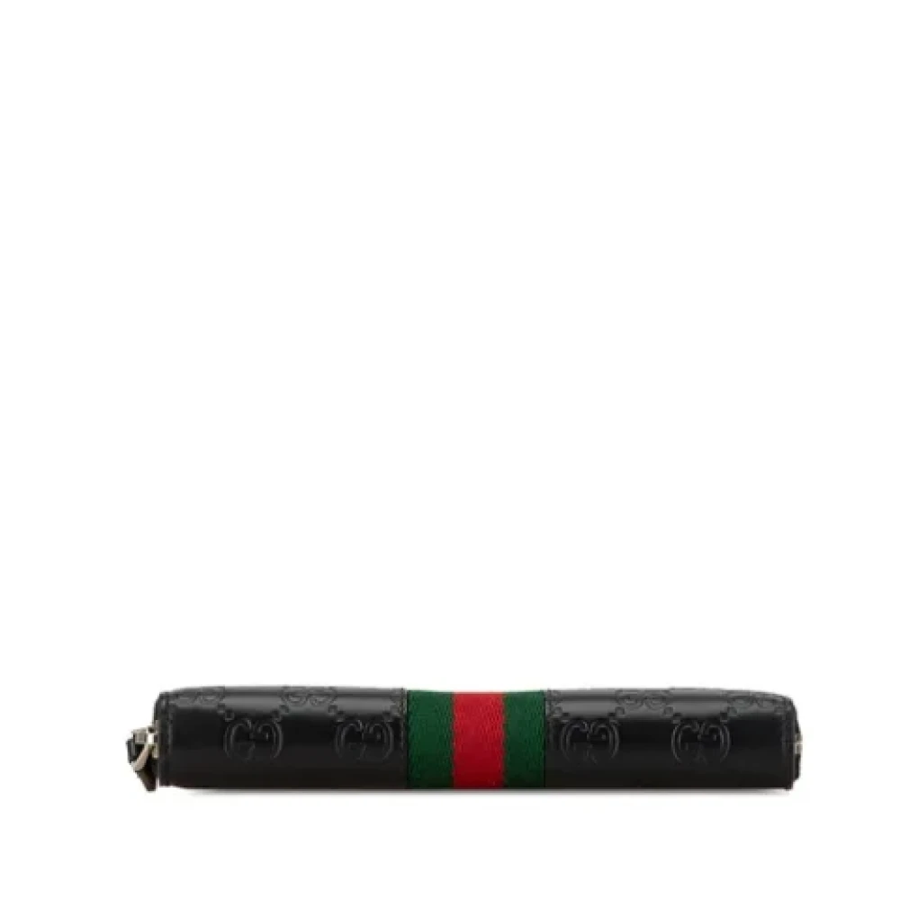 Gucci Vintage Pre-owned Leather wallets Black Dames