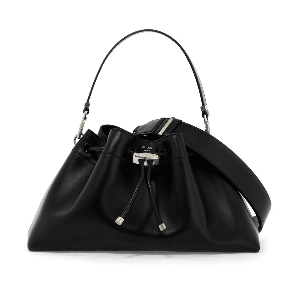 Jimmy Choo Stijlvolle leren bucket schoudertas Black Dames