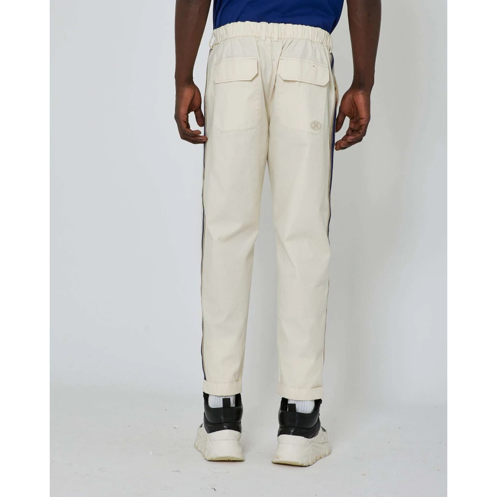 John Richmond Slim Fit Broek met Zijstrepen White Heren