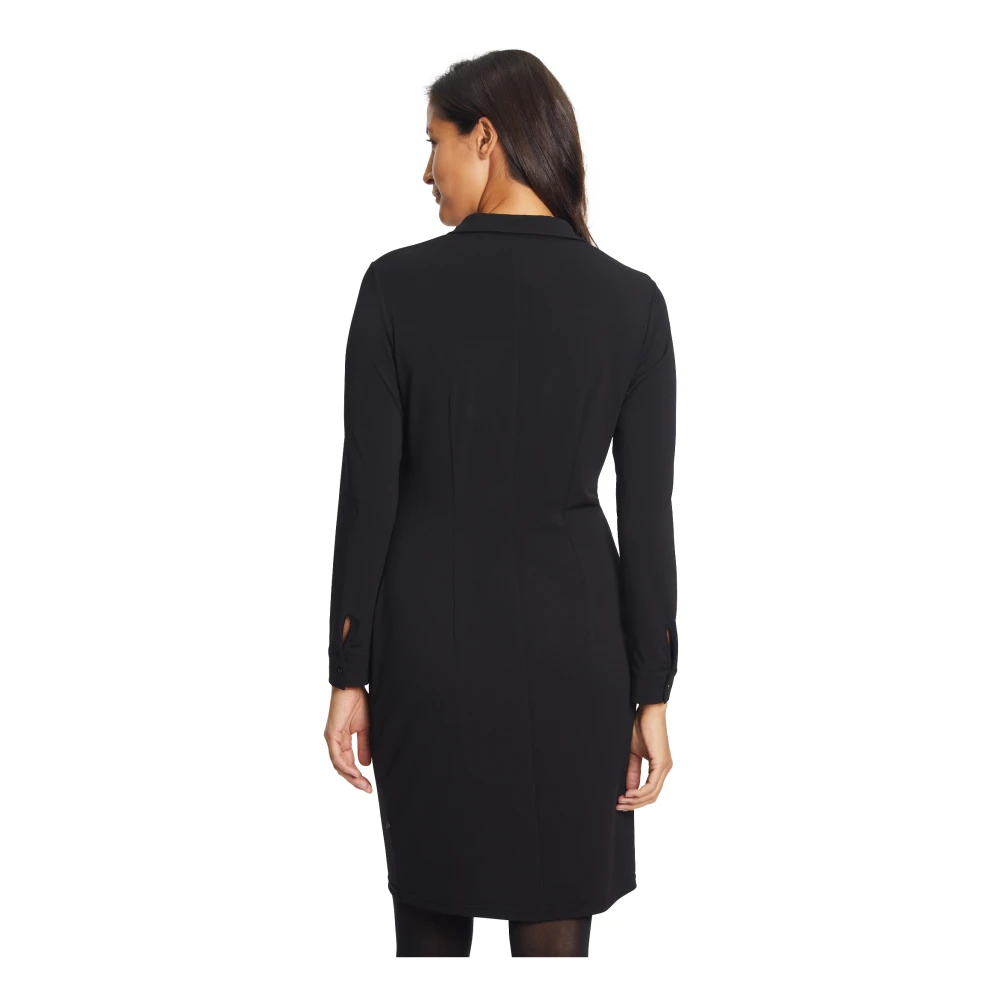 Vera Mont Jerseyjurk met plooien Black Dames