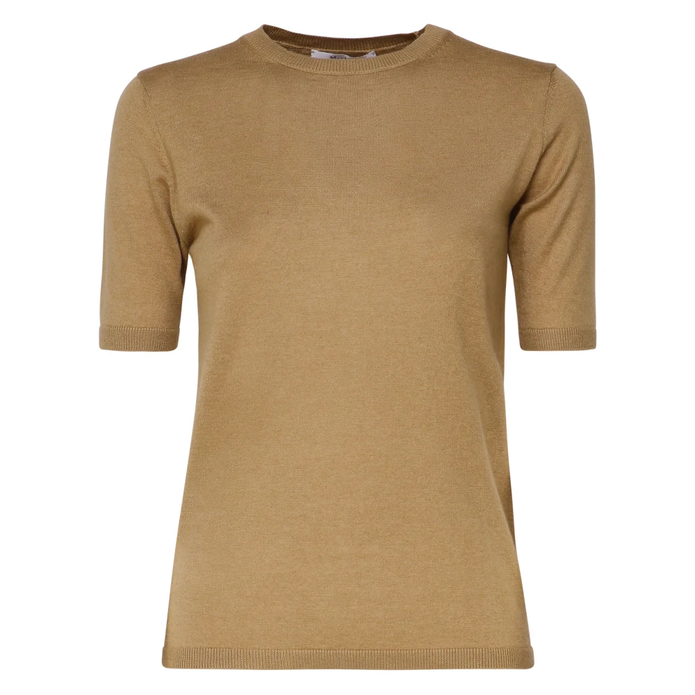 Max Mara Zijdeblend Kameeltrui Italië Gemaakt Brown Dames