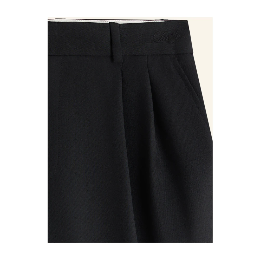 Drole de Monsieur Zwarte wolblend golfbroek Black Heren