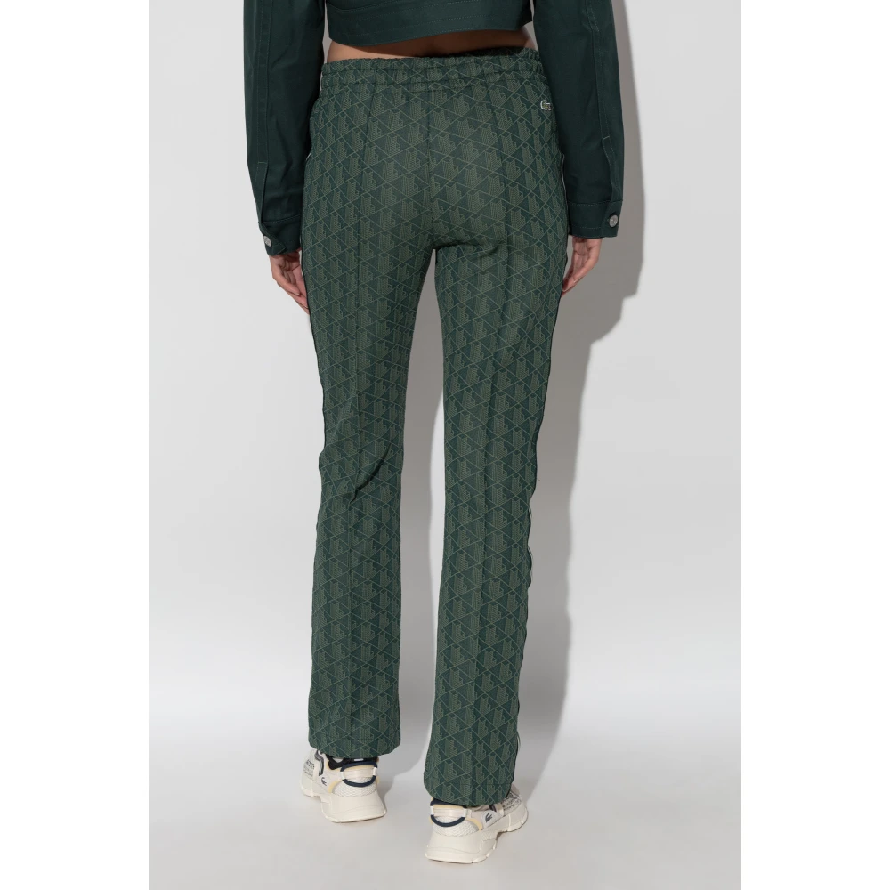 Lacoste Broek met logo Green Dames