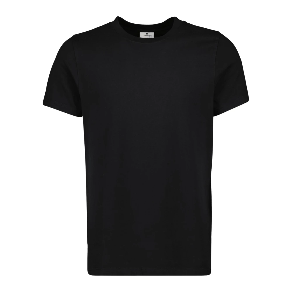 Courrèges Men's Black T-Shirts, S, Cotton T-Shirt Spring-Summer 2025