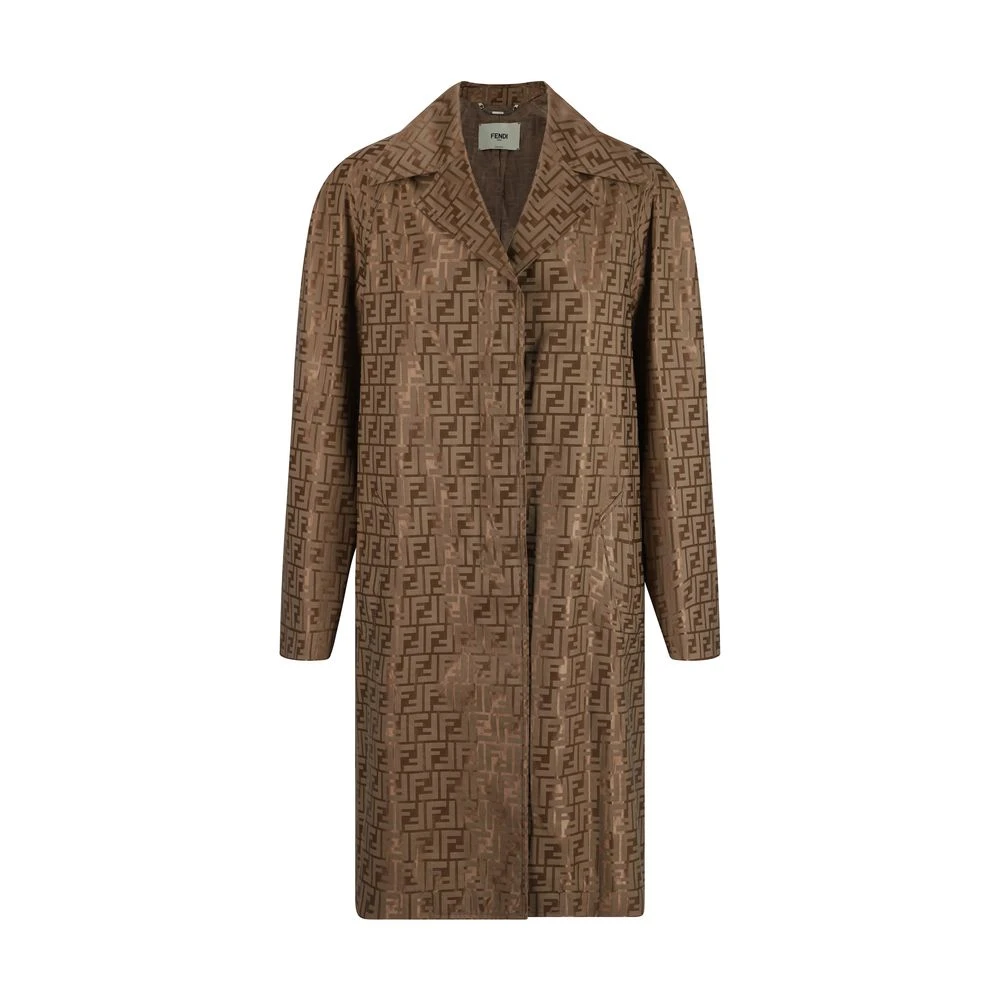 Fendi Klassieke Reversjas met FF Jacquard Brown Dames