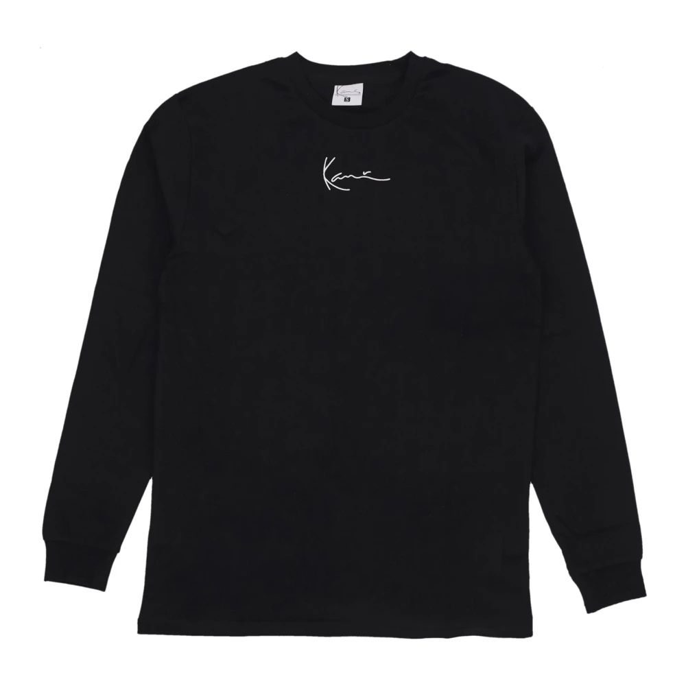 Karl Kani Lange Mouw Crewneck T-shirt Zwart Black Heren