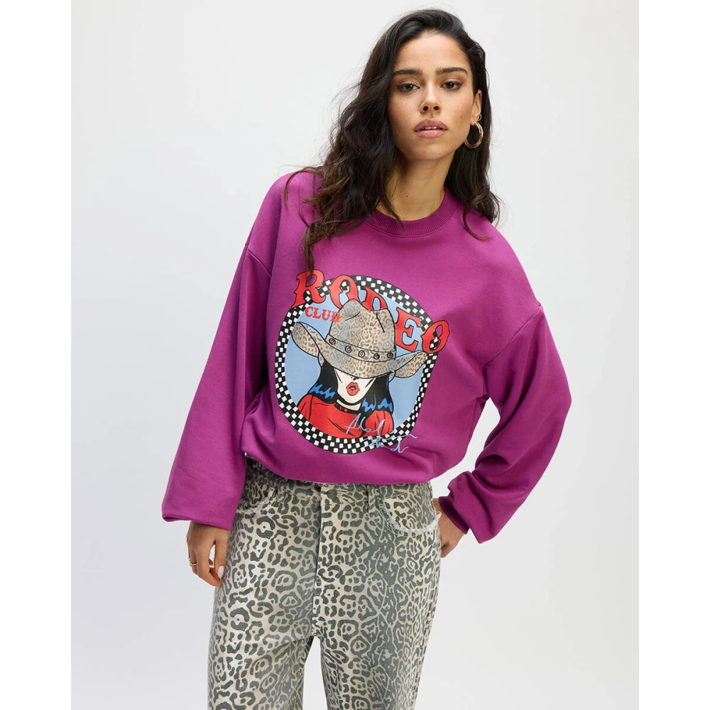 Refined Department Jayne Sweater Purple Dames