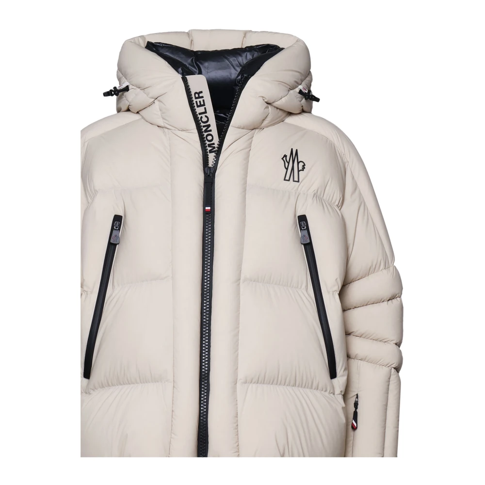 Moncler Witte Nylon Rits Jas Room White Heren
