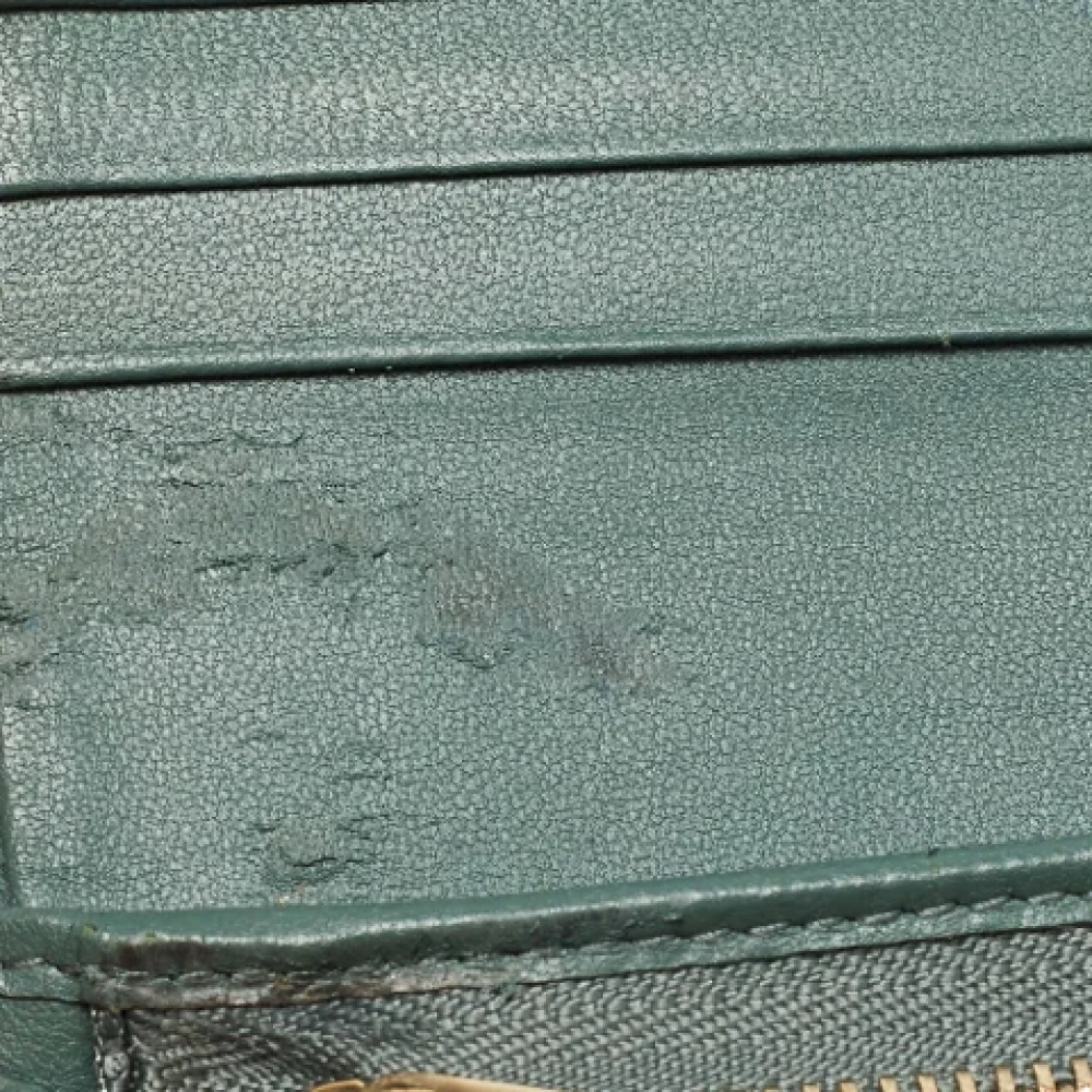 Dior Vintage Pre-owned Leather wallets Green Dames