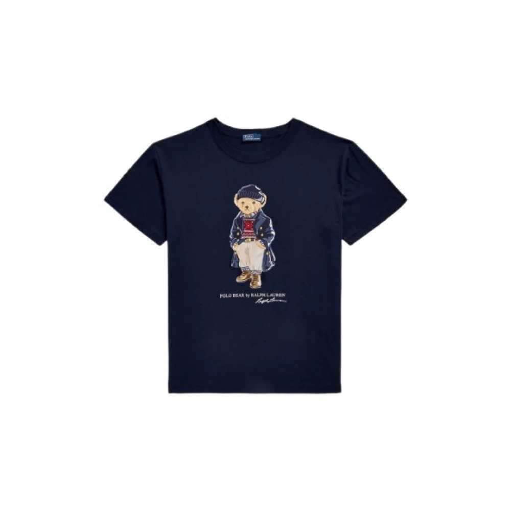 Polo Ralph Lauren Polo Bear T-shirt Wintercollectie Blue Dames