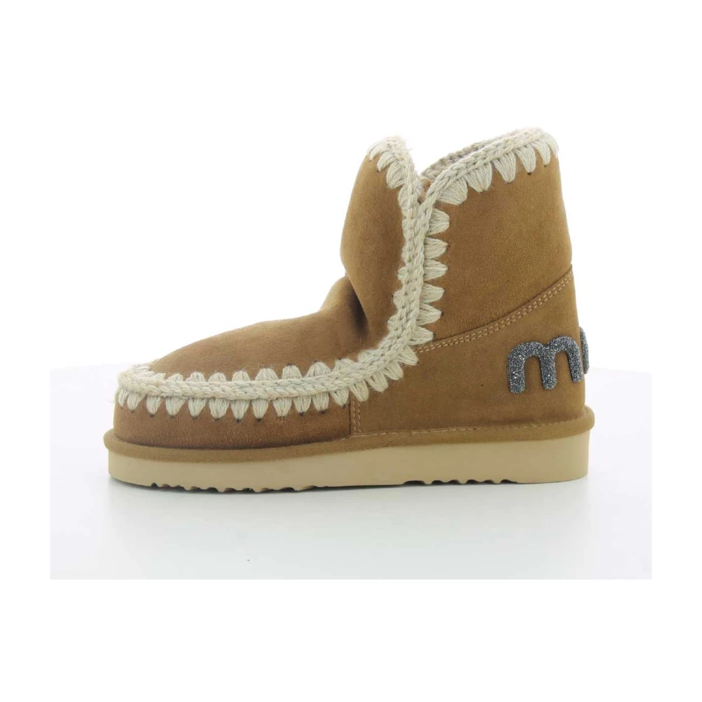 Mou Stijlvolle Winterlaarzen in Cognac Brown Dames