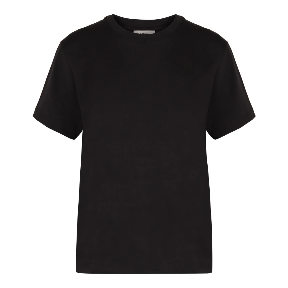 Vince Geribbelde katoenen T-shirt Blue Dames