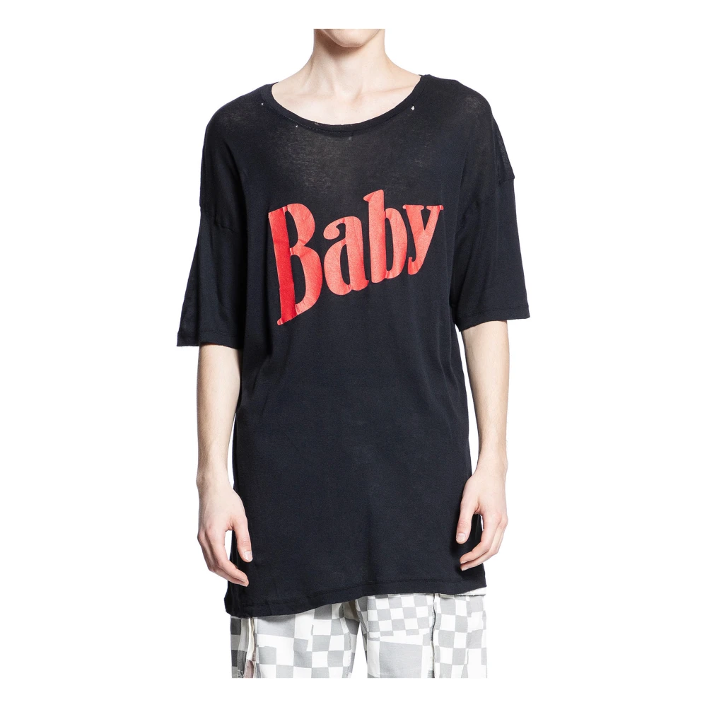 ERL Versleten Beach Boys T-shirt Black Heren