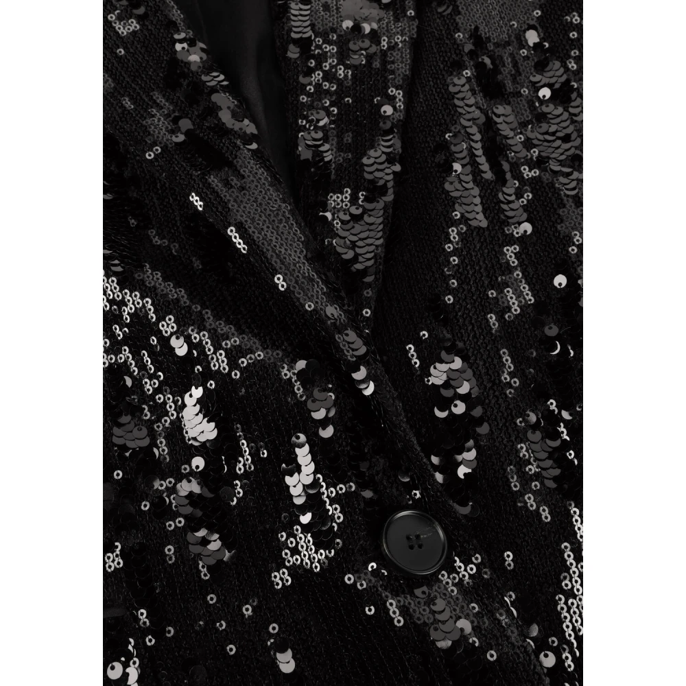 Co'Couture Pailletten Blazer voor Vrouwen Black Dames