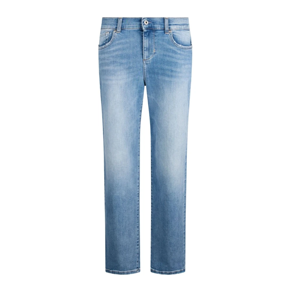Liu Jo Blauwe Jeans met Whiskering Effect Blue Dames