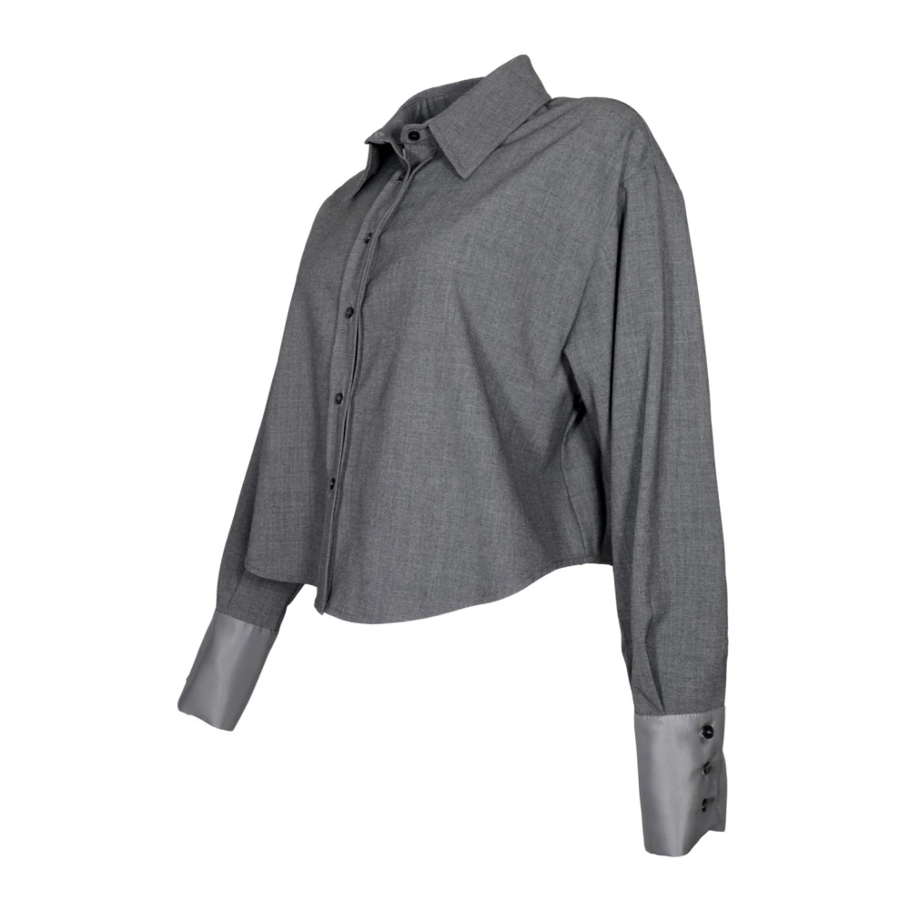 Kaos Moderne Cropped Shirt Grijs Gray Dames
