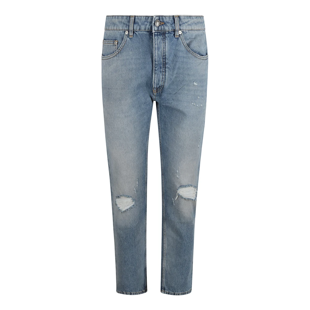 Palm Angels Grijze Jeans met Monogram Zakken Blue Heren