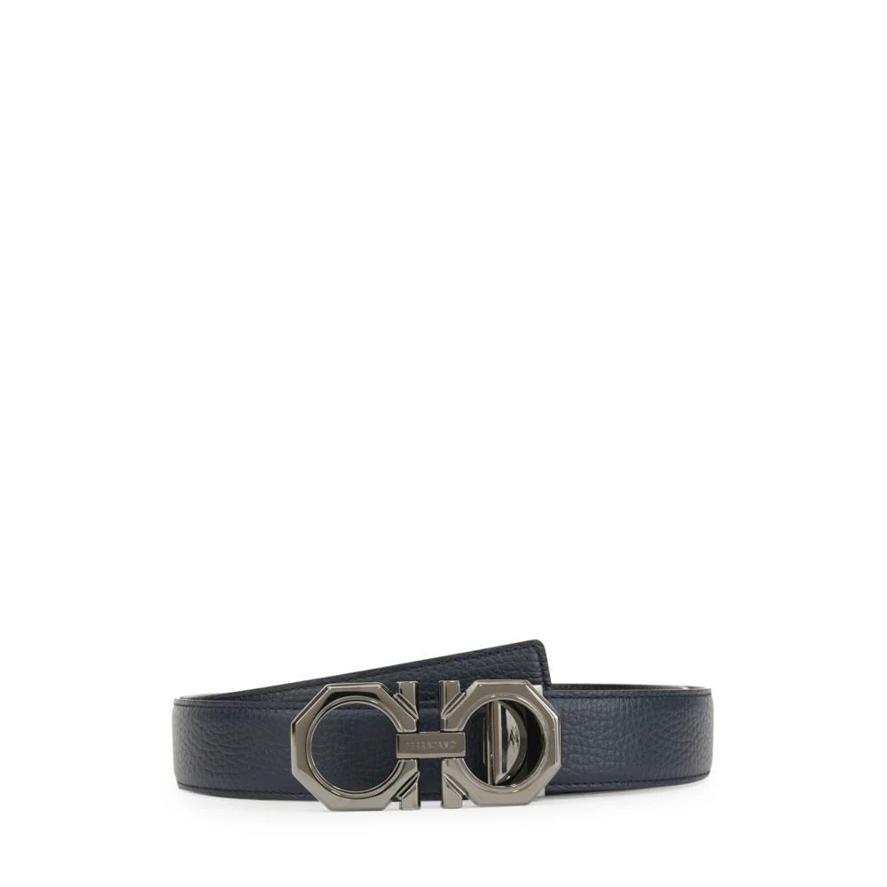 Ferragamo Men's Black Belts,, Stylish Belt Collection For Medium