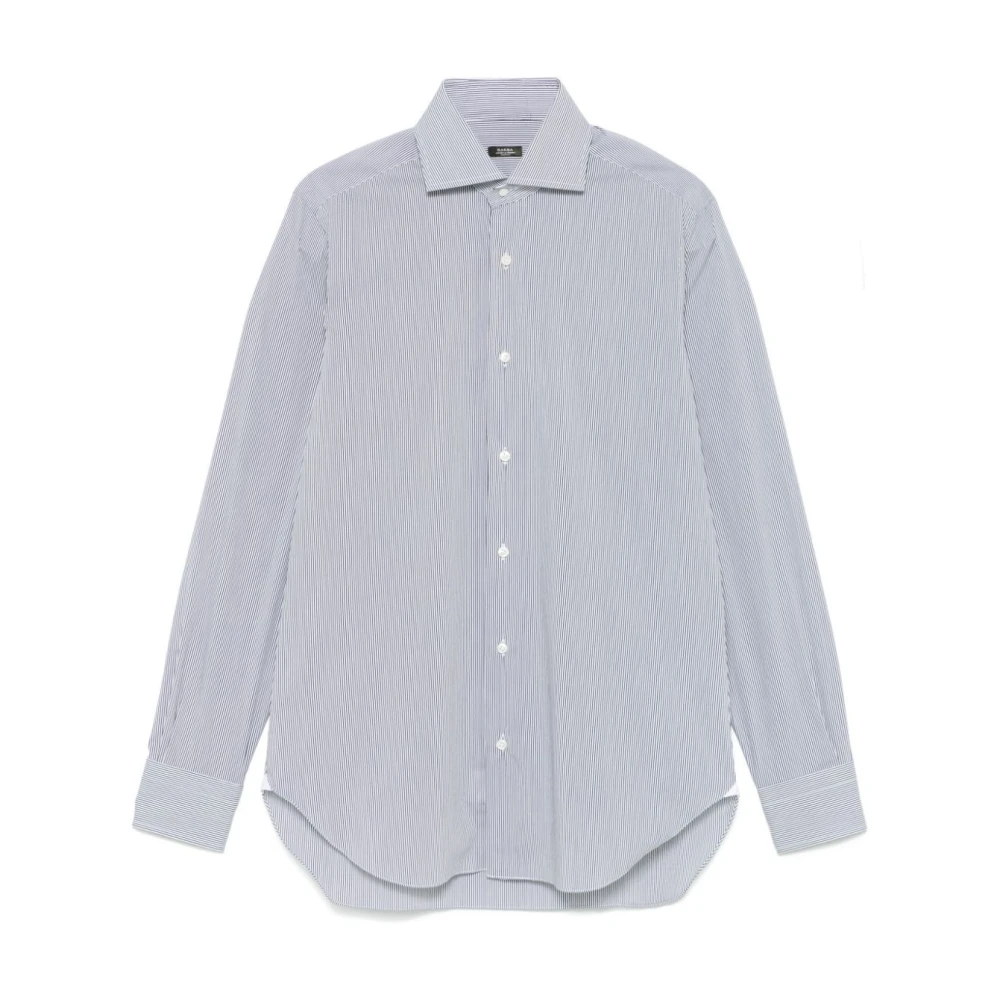 Barba Casual Katoenen Overhemd Blue Heren