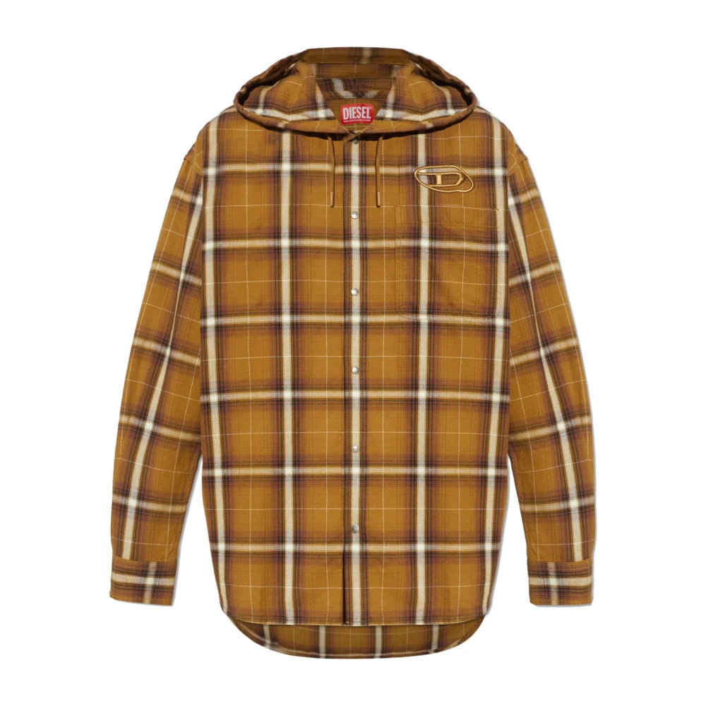 Diesel Shirt S-Dewny-Hood-A Brown Heren