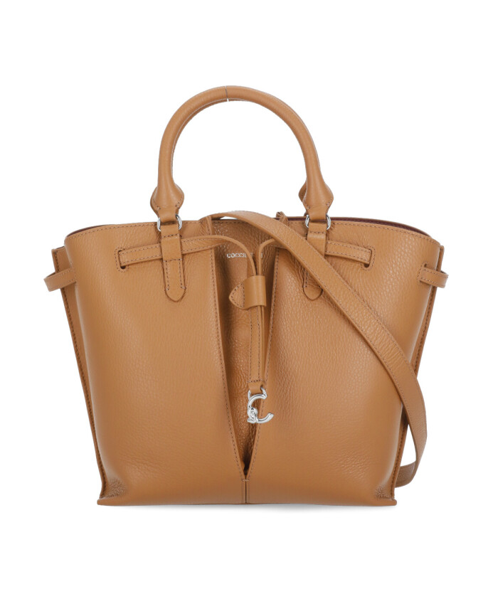 bruine-pebbled-leren-winkel-tas