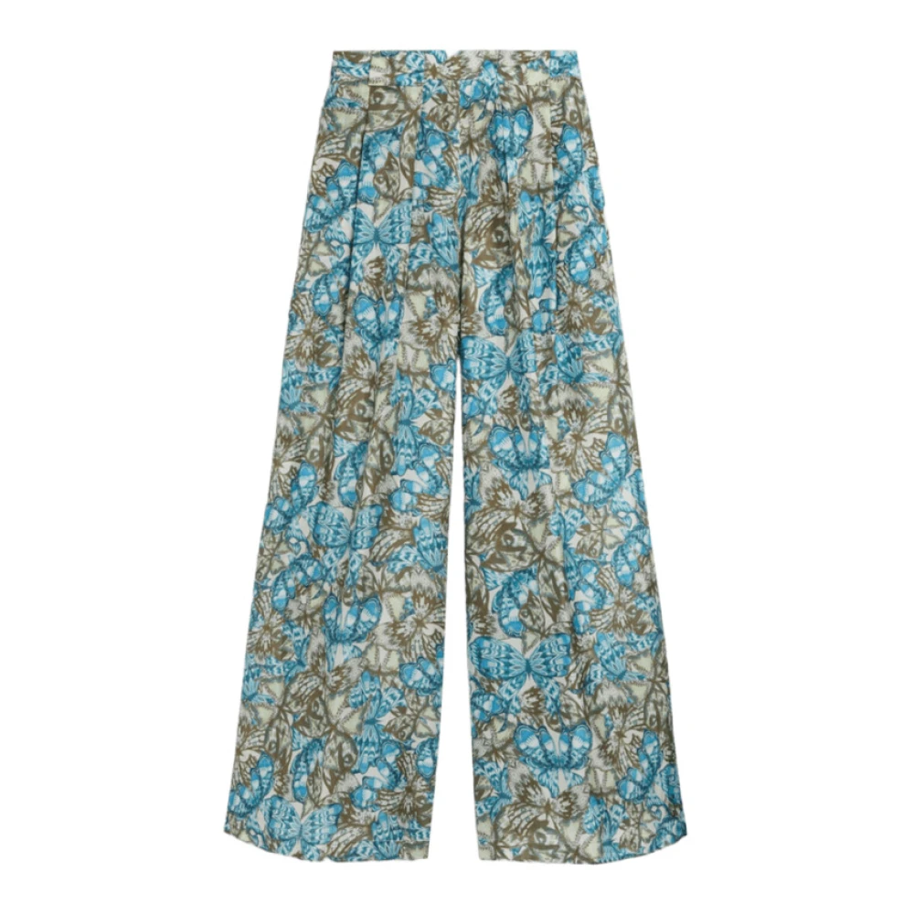 Momoni Women's Multicolor Wide Trousers, M, Aspen Trousers