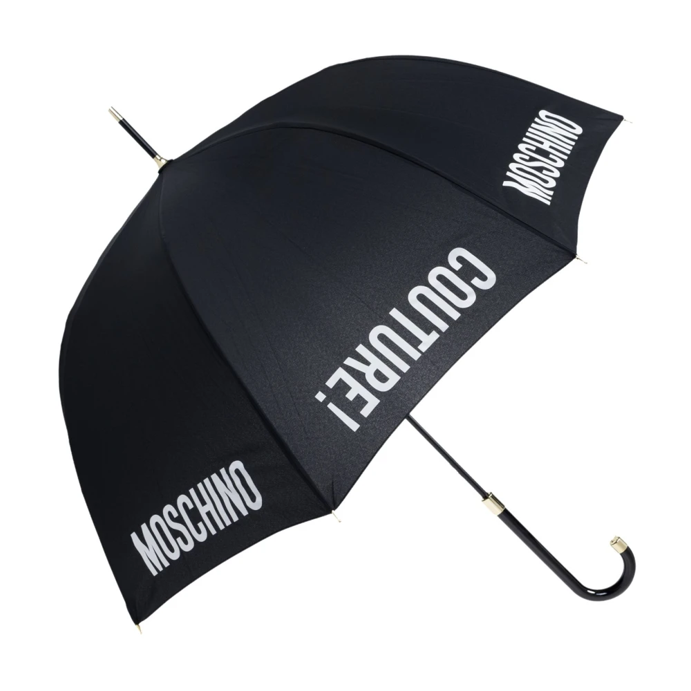 Moschino Paraplu met logo Black Unisex