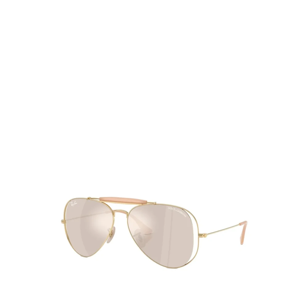 Ray - Ban Unisex Brown Ray - Ban Rb3029m 001/0V Sunglasses Metal Gold Pilot Mirror - Image 3
