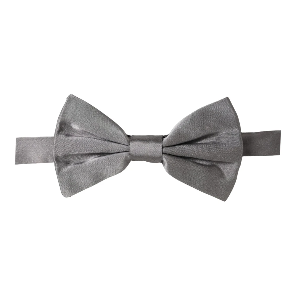 Dolce & Gabbana , Bow Ties, Male, Gray, One Size, Pre-Tied Bow Tie
