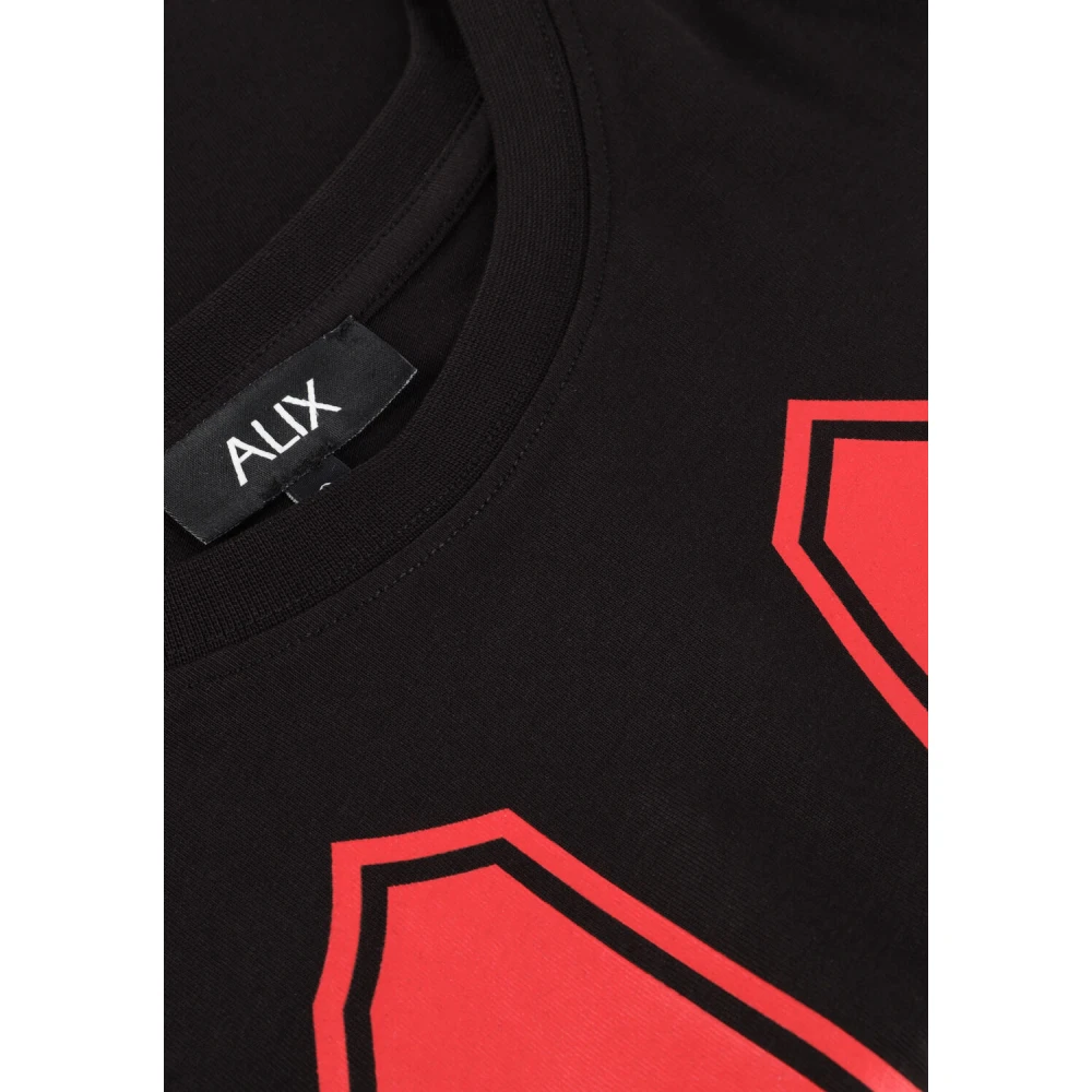 Alix The Label Zwarte Cropped Sports T-shirt Black Dames