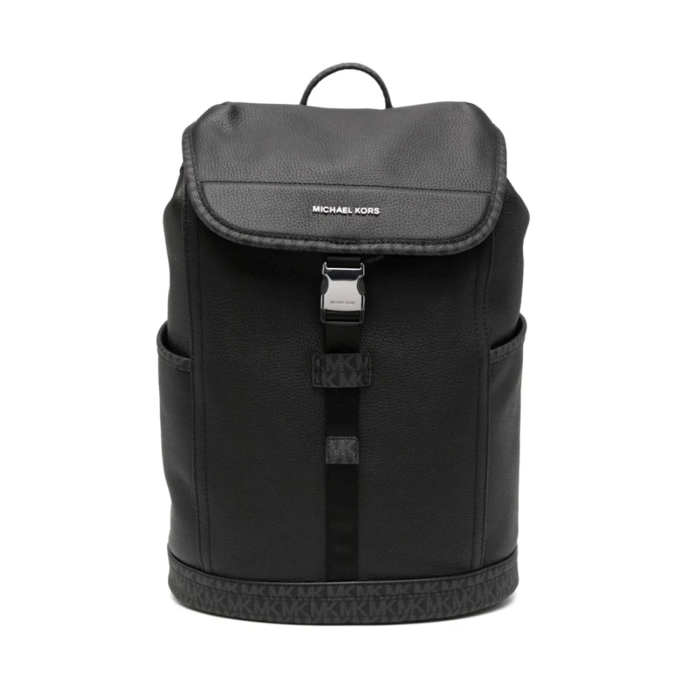 Michael Kors Men's Black Hudson Slim Flap Backpack
