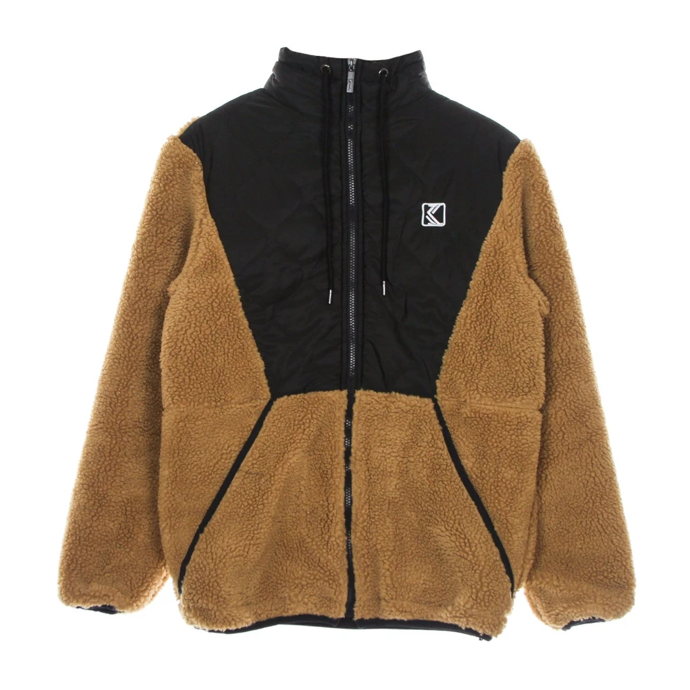 Karl Kani Gewatteerde Blok Teddy Windrunner Jas Beige Heren