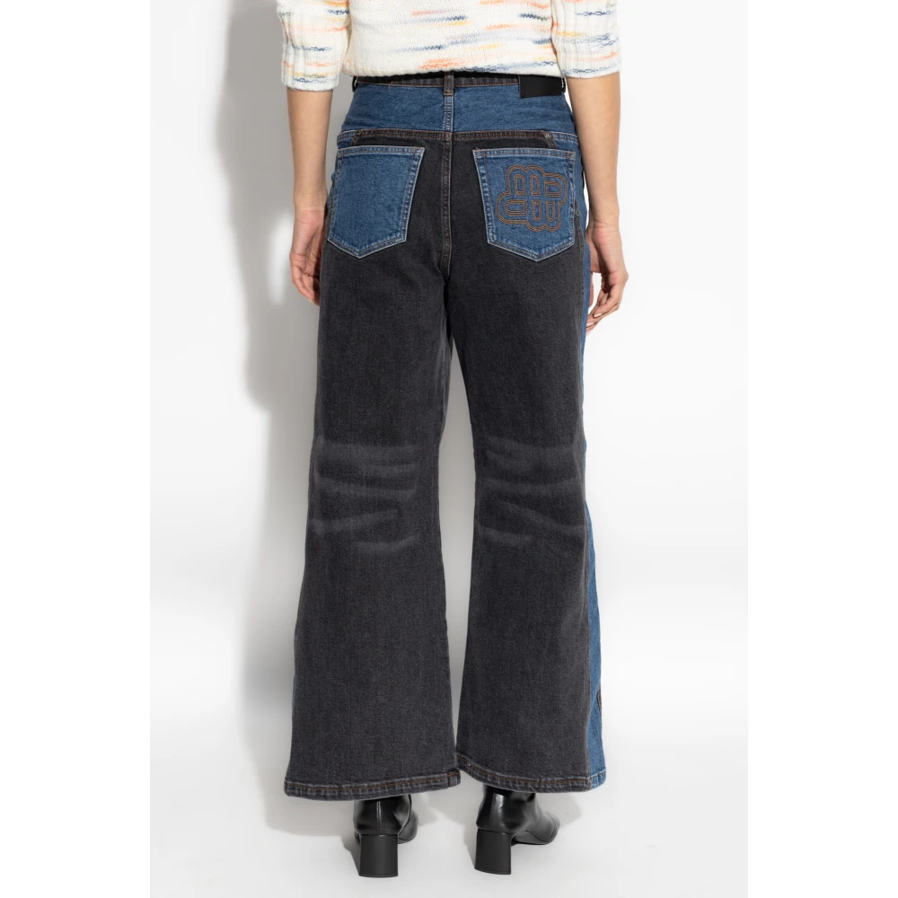 Munthe Jeans met logo Black Dames