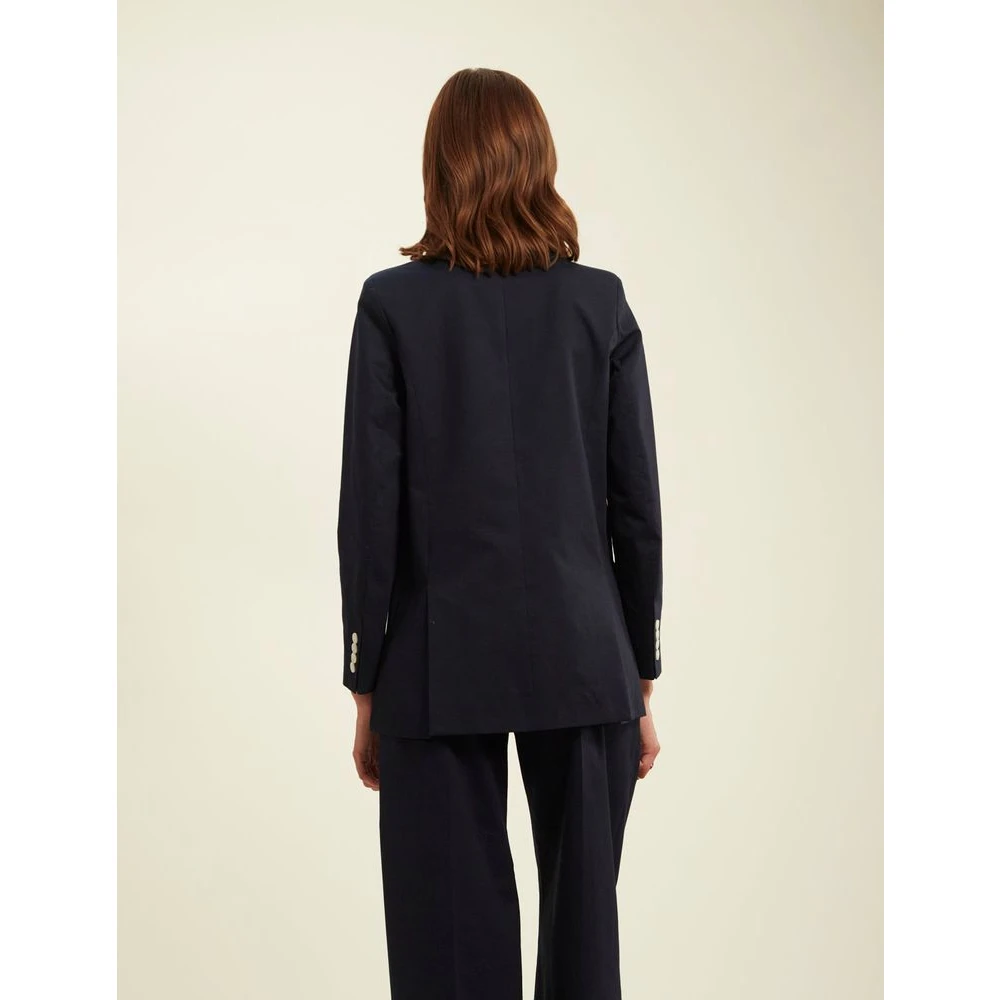 Ines De La Fressange Paris Donkerblauwe Bruna jas Blue Dames
