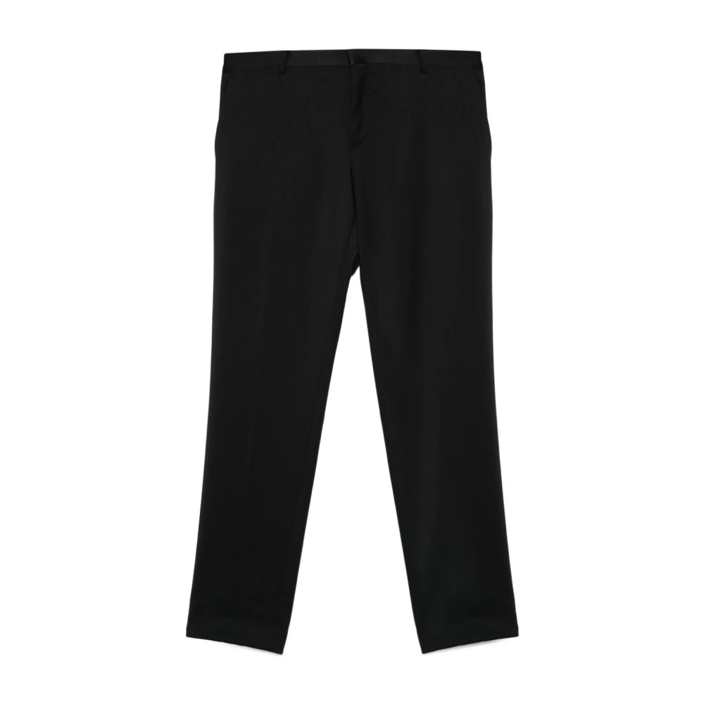 Calvin Klein Getailleerde wollen broek met achterzak Black Heren