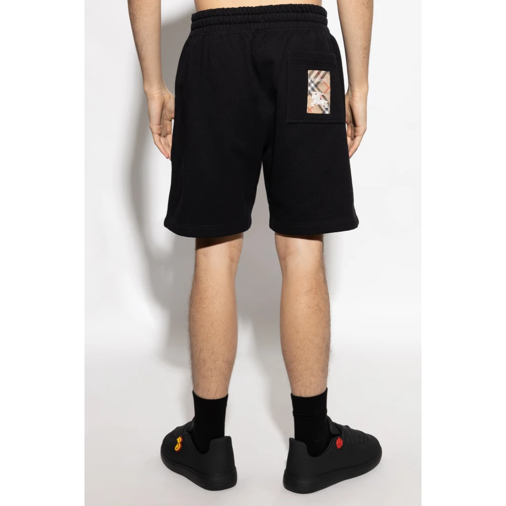 Burberry Katoenen shorts Black Heren