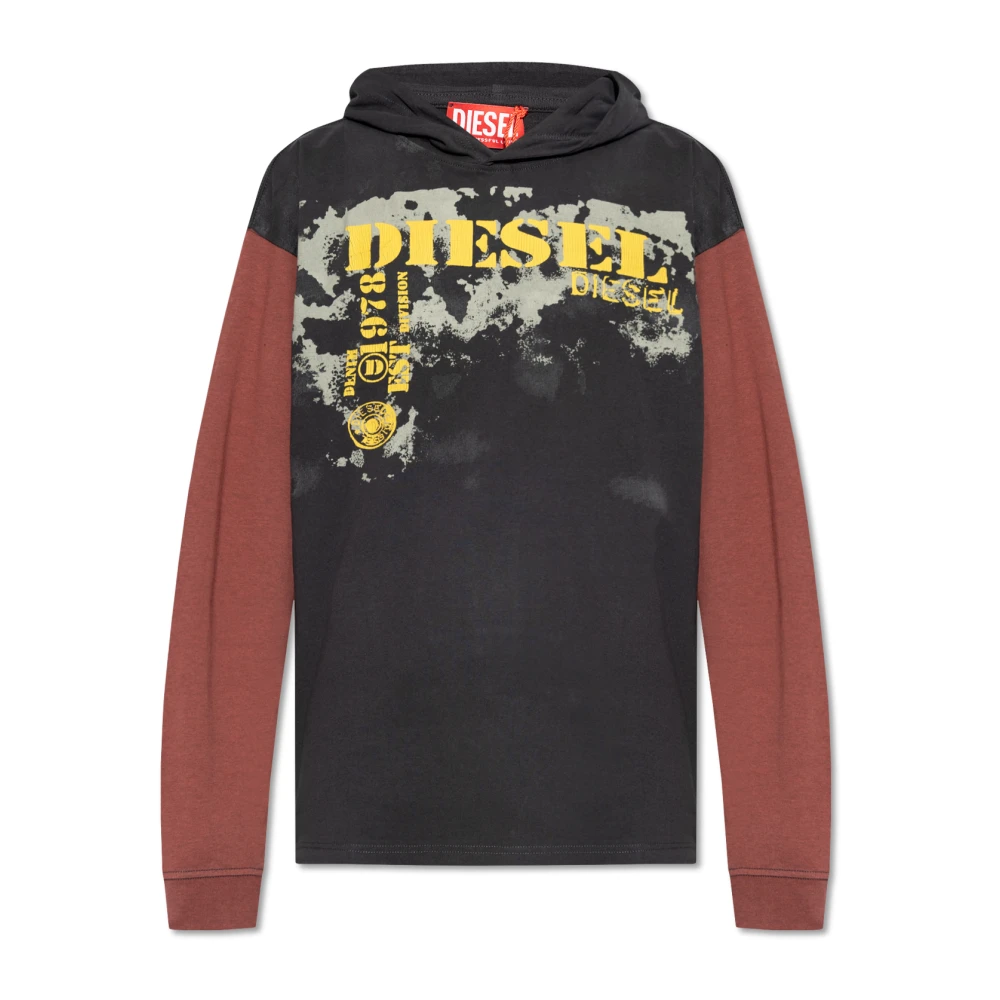 Diesel Hoodie S-Baxt-Hood-Q1 Black, Herr