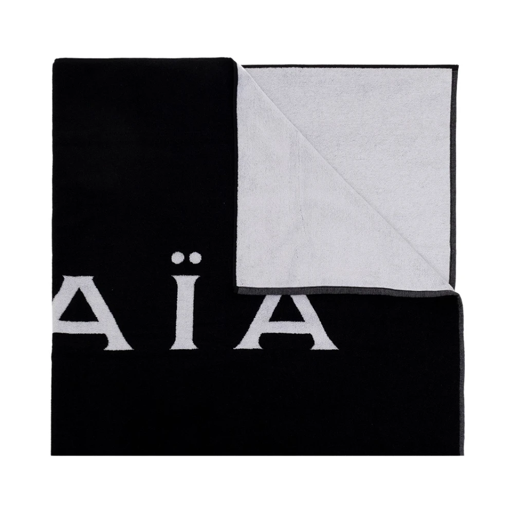 Alaïa Handdoek met logo Black Dames