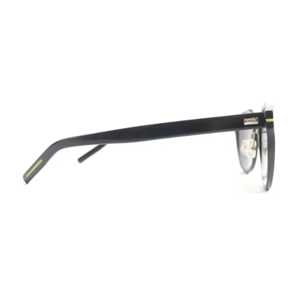 Dior Vintage Pre-owned Metal sunglasses Black Dames
