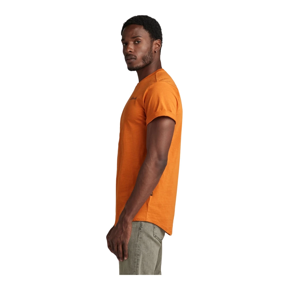 G-Star Grafisch Print Casual T-Shirt Orange Heren