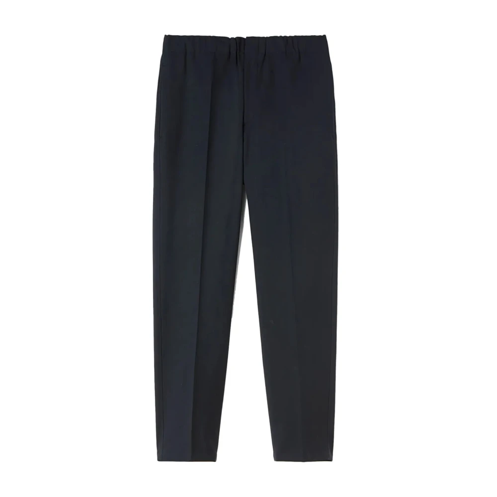 Jil Sander Men's Black Wool Tapered Trousers - Slim-Fit Trousers - L - Trousers