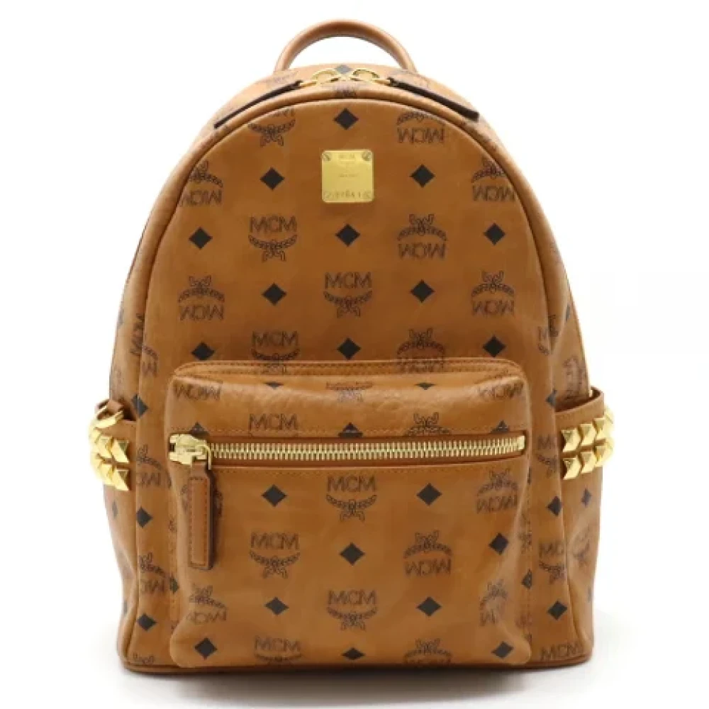 MCM Pre-owned Leather backpacks Brown Dames