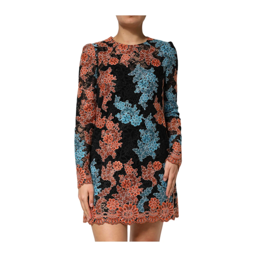 Dolce & Gabbana Women's Floral Embroidered Shift Mini Dress