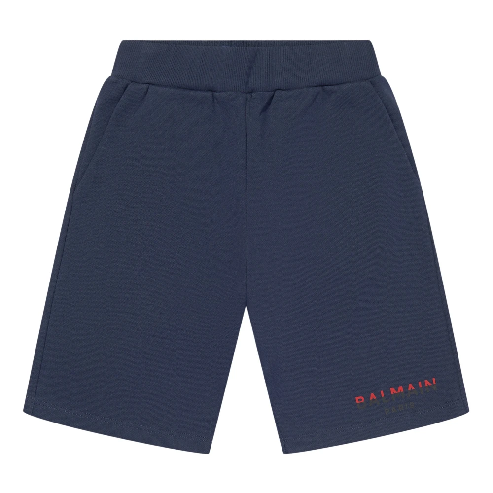 Balmain Boys Blue Logo Jersey Shorts - Shorts - 4 Y - Kids