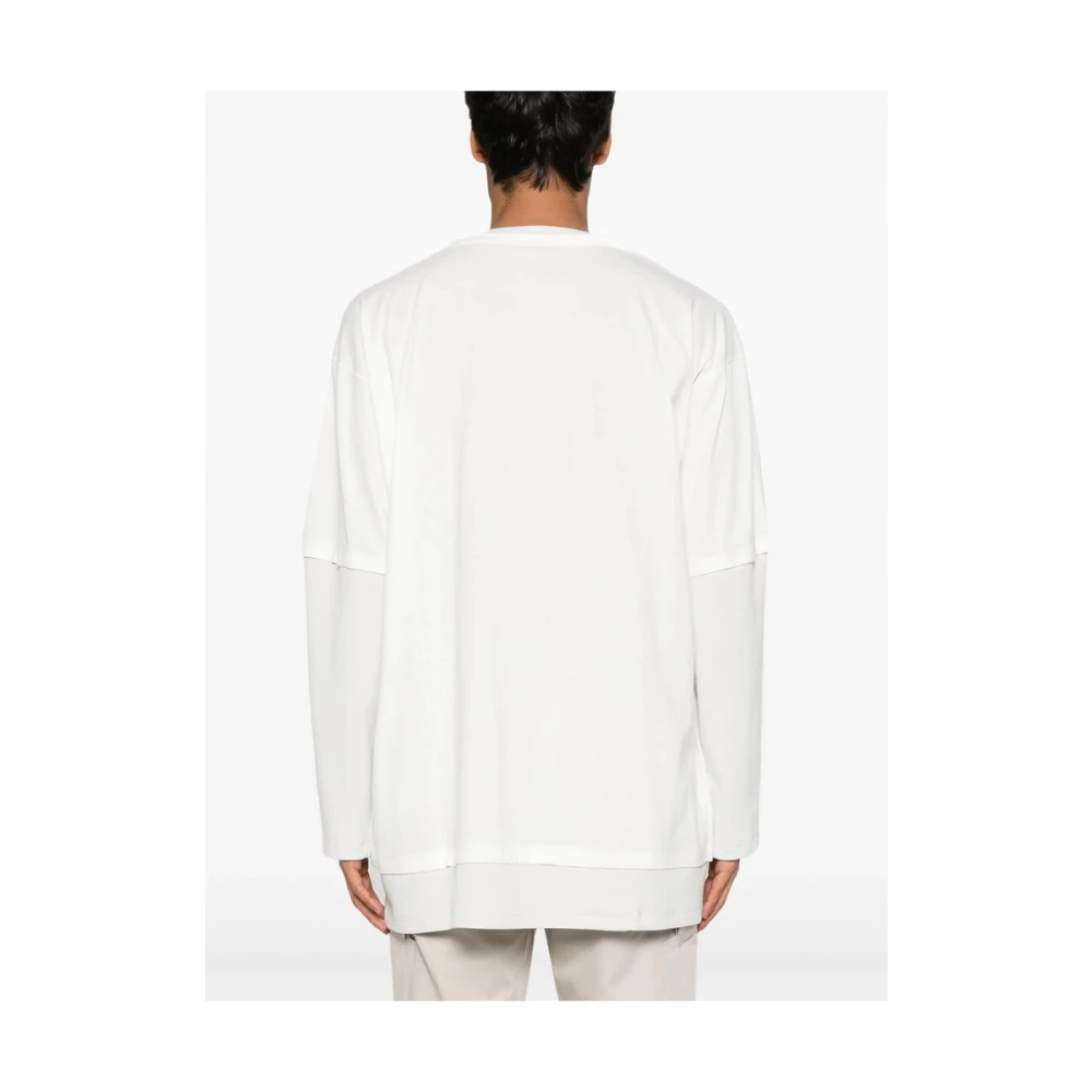 Magliano Witte Crew Neck Logo Print Sweater White Heren