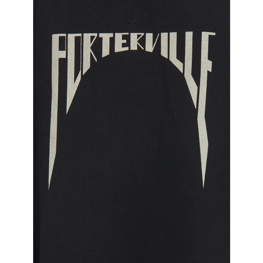 Rick Owens Zwarte Hoodie Jumbo Sweatshirt Black Heren