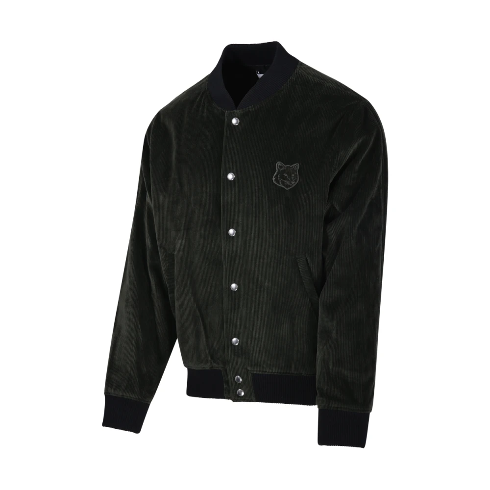 Maison Kitsuné Groene Teddy Blouson Jas Green Heren