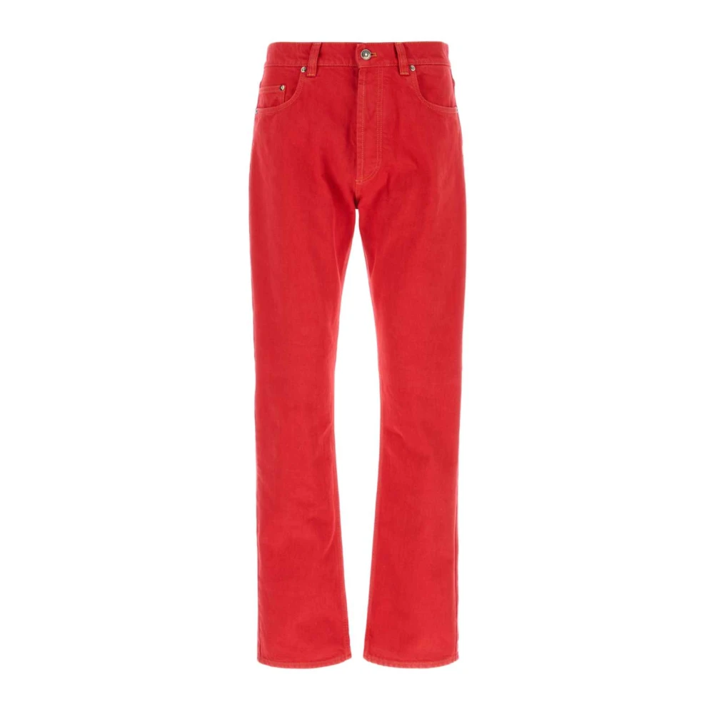 Versace Straight Fit Jeans, Male, W32, Straight Jeans Red